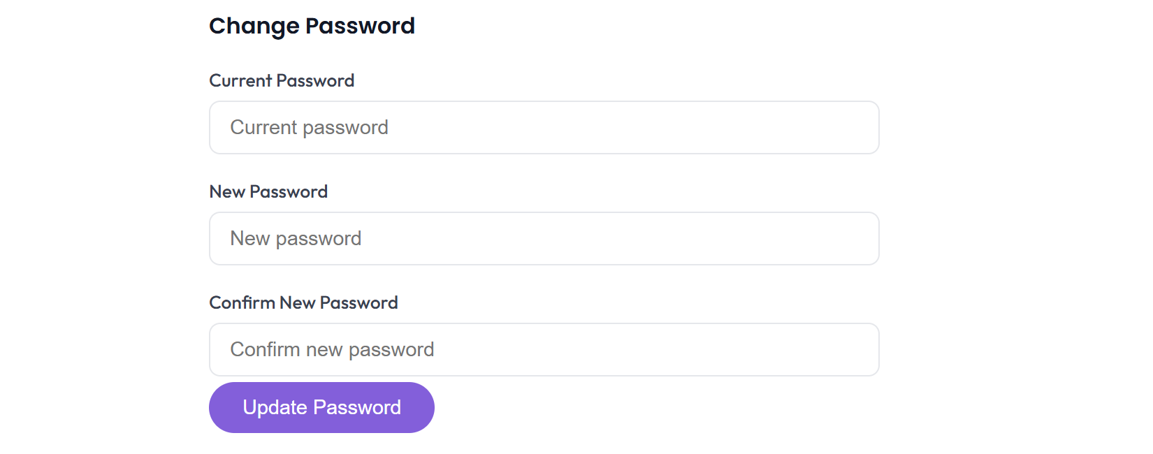 The change password dialog
